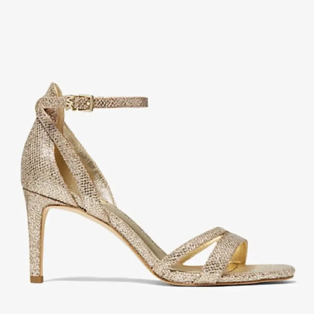 Michael Kors Kimberly Glitter Mesh Sandal Size 9.5